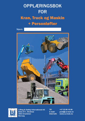 Opplæringsbok for Kran, Truck og Maskin + Personløfter